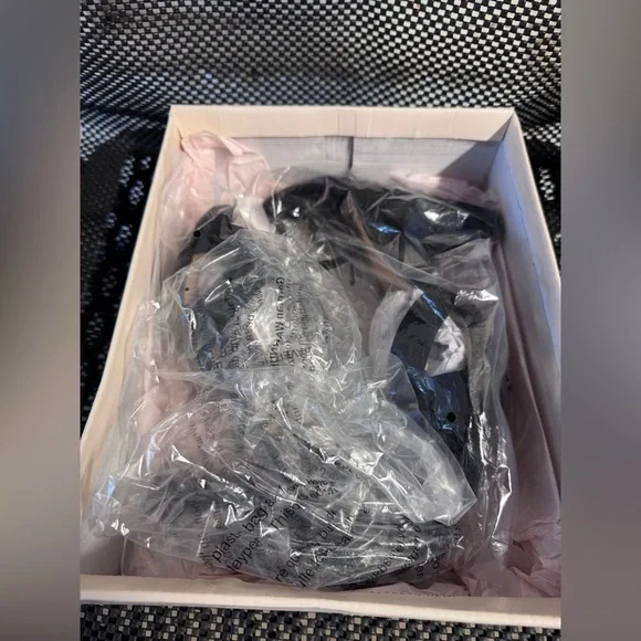 JustFab Black Crisscross Heels - Picture 9 of 11